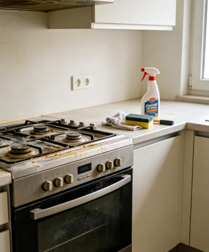 End of Tenancy Oven Stove Grease Removal