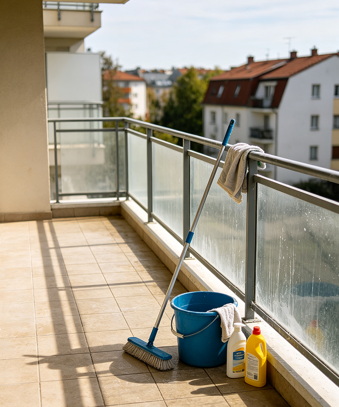 25 End of Tenancy Balcony Floor and Railing Cleaning - Image 1